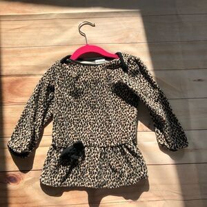 🍭6/$30 absorba leopard print velour tunic top 2T
